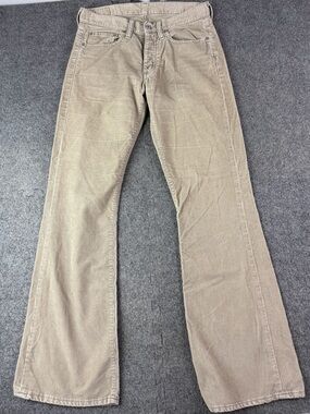 G-Star Low Flare Mens 100% Cotton Button Fly Corduroy Pants Size 30x34 Beige